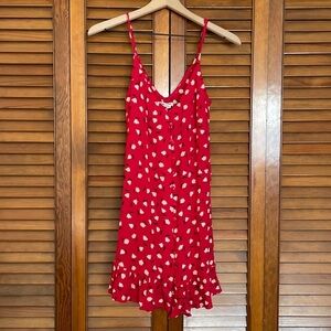 Billabong red floral dress size med